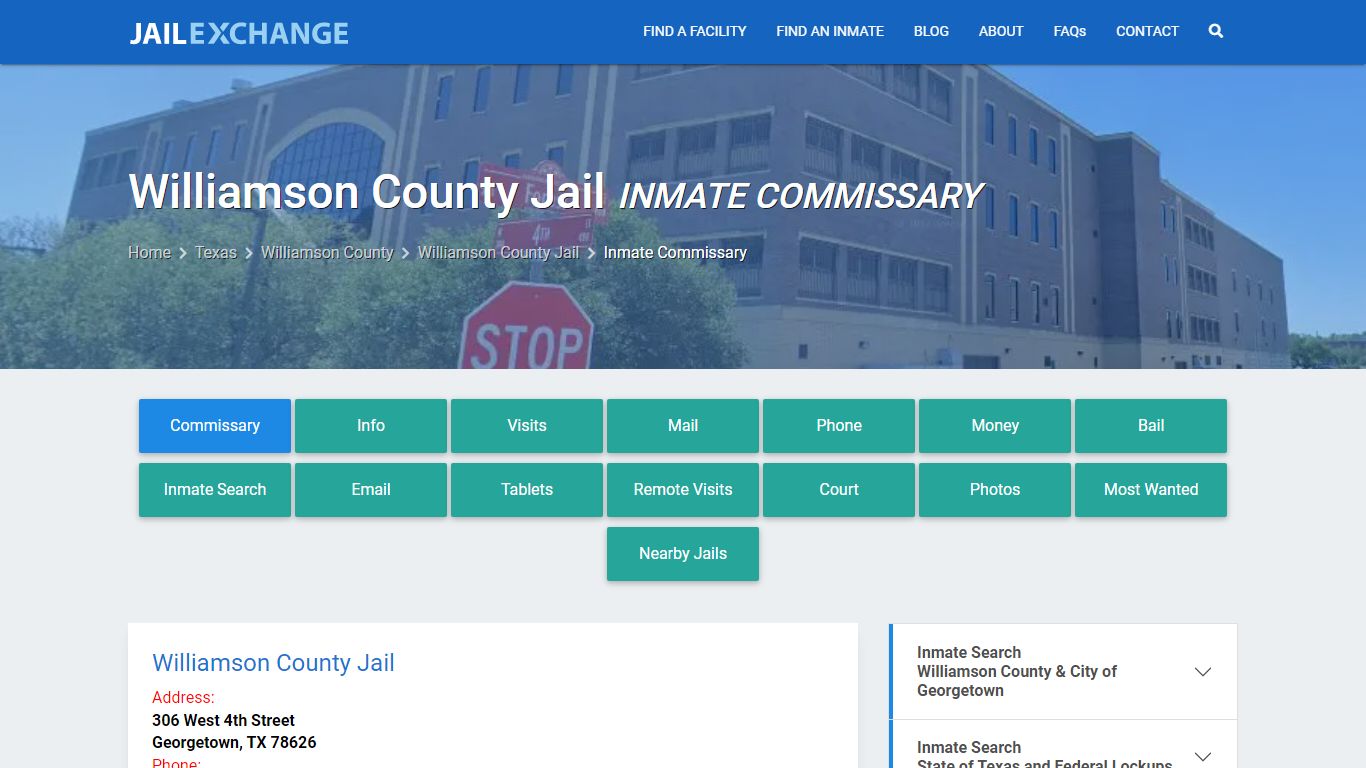 Inmate Commissary, Care Packs - Williamson County Jail, TX